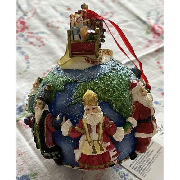 Vintage CHRISTOPHER RADKO "Santas Around the World" Holiday Christmas Ornament - Picture 2 of 6